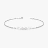 White Gold Diamond Cluster Bracelet