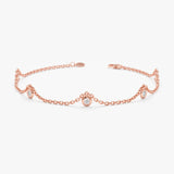 Rose Gold Diamond by the Yard Bracelet