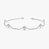 White Gold Diamond by the Yard Bracelet
