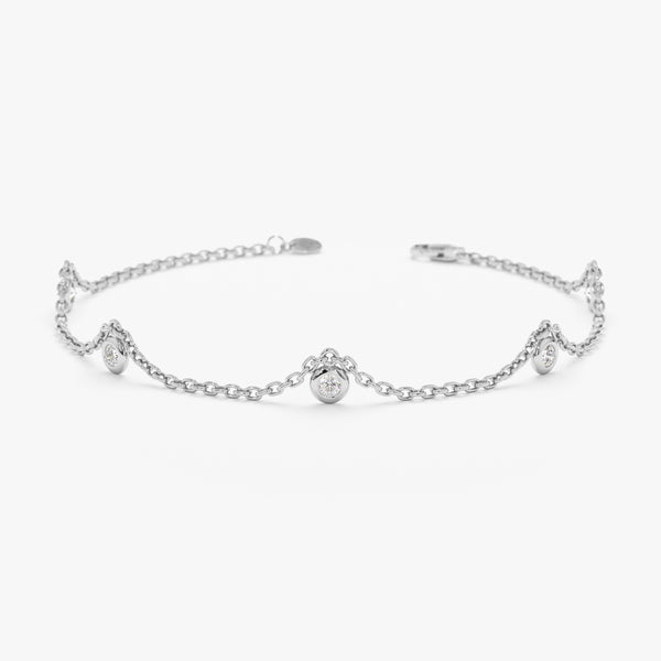 White Gold Diamond by the Yard Bracelet