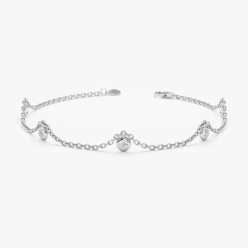 White Gold Diamond by the Yard Bracelet