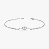 White Gold Diamond Lucky Eye Bracelet