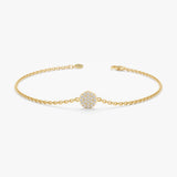 Pave Diamond Disc Bracelet