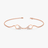 Rose Gold Diamond Handcuff Bracelet