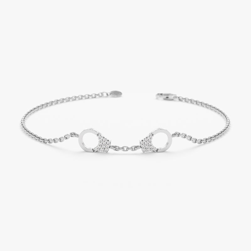 White Gold Diamond Handcuff Bracelet