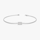 White Gold Diamond Baguette Bracelet