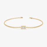 Dainty Diamond Baguette Bracelet