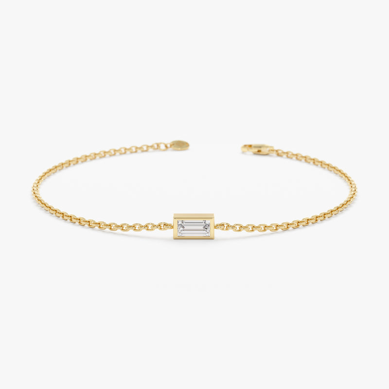 Dainty Diamond Baguette Bracelet