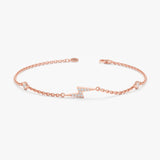 Rose Gold Diamond Lightning Bracelet