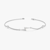 White Gold Diamond Lightning Bracelet