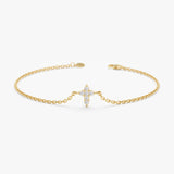 Gold Diamond Cross Bracelet