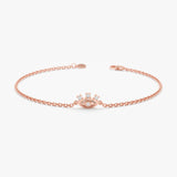 Rose Gold Diamond Evil Eye Bracelet