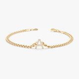 Diamond Initial Cuban Chain Bracelet