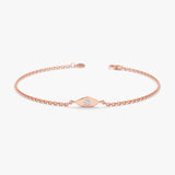 Rose Gold Handmade Diamond Evil Eye Bracelet