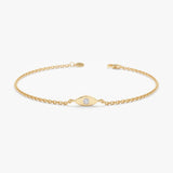 Solid Gold Diamond Lucky Eye Bracelet