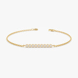 Bezel Diamond Bar Bracelet