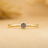 Handmade Labradorite Gold Ring