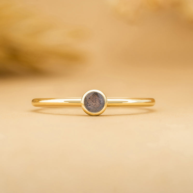 Handmade Labradorite Gold Ring