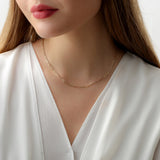 solid gold paperclip chain necklace
