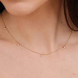 dainty diamond station necklace jewelry