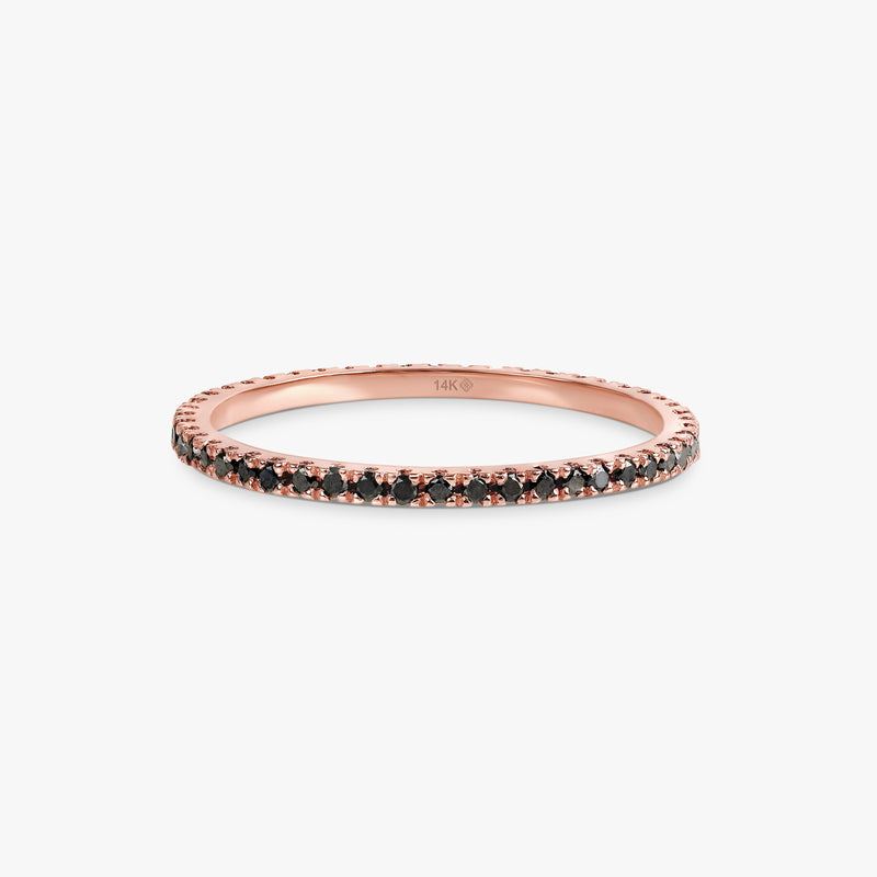 Rose Gold Black Diamond Eternity