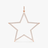 Rose Gold Large Diamond Star Charm