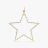Yellow Gold Large Diamond Star Charm