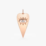 Rose  Gold Large Evil Eye Charm