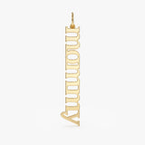 Yellow Gold Name Necklace Charm