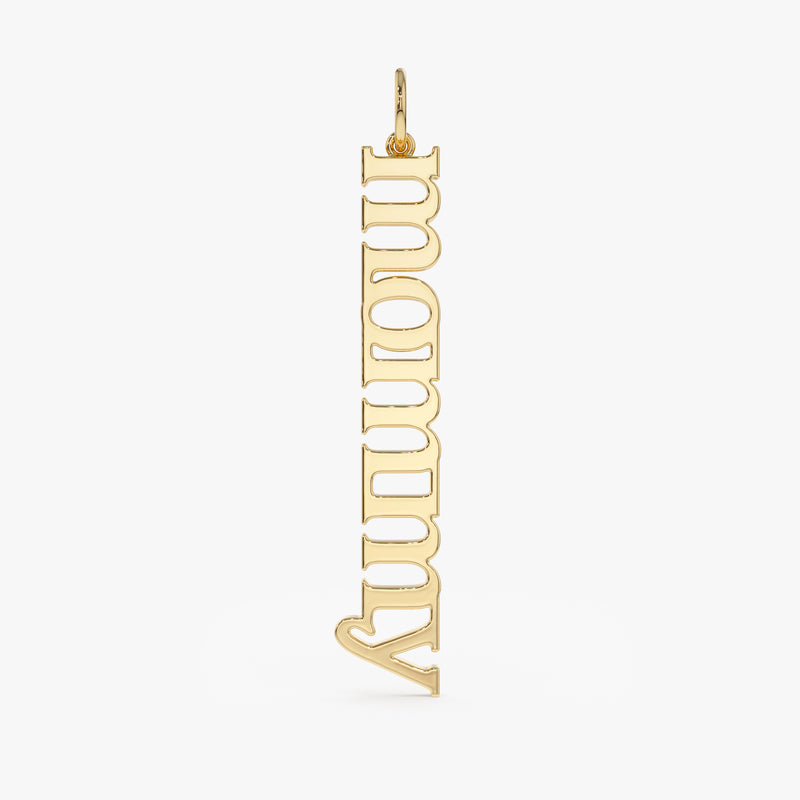 Yellow Gold Name Necklace Charm