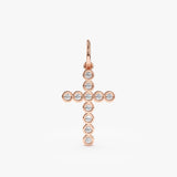 Rose Gold Diamond Cross Pendant