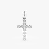 White Gold Diamond Cross Pendant