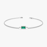 White Gold and Emerald Bracelet