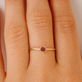 Solid Gold Ruby July Ring