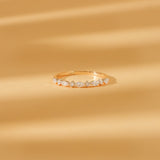 minimalistic handmade diamond band