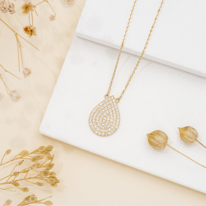 Pear Shape Diamond Necklace