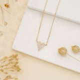 diamond paved mini heard pendant necklace