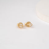 2 Pieces of Diamond and Gold Broken Arrow Earring Studs