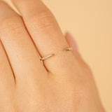 Petite Diamond Engagement Stacking Ring