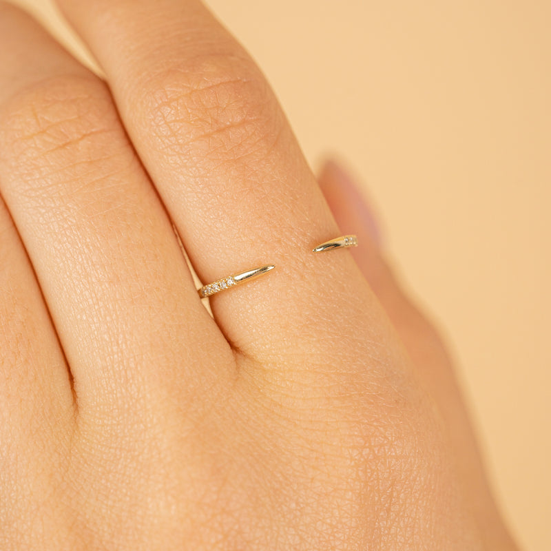 Petite Diamond Engagement Stacking Ring