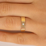 Natural Diamond Wide Ring