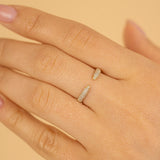 Handmade and Natural Clear Diamond Claw Ring