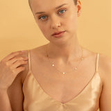 dainty Handmade solid Gold multiple coins Necklace