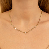 Gold Diamond Cuban Chain Necklace
