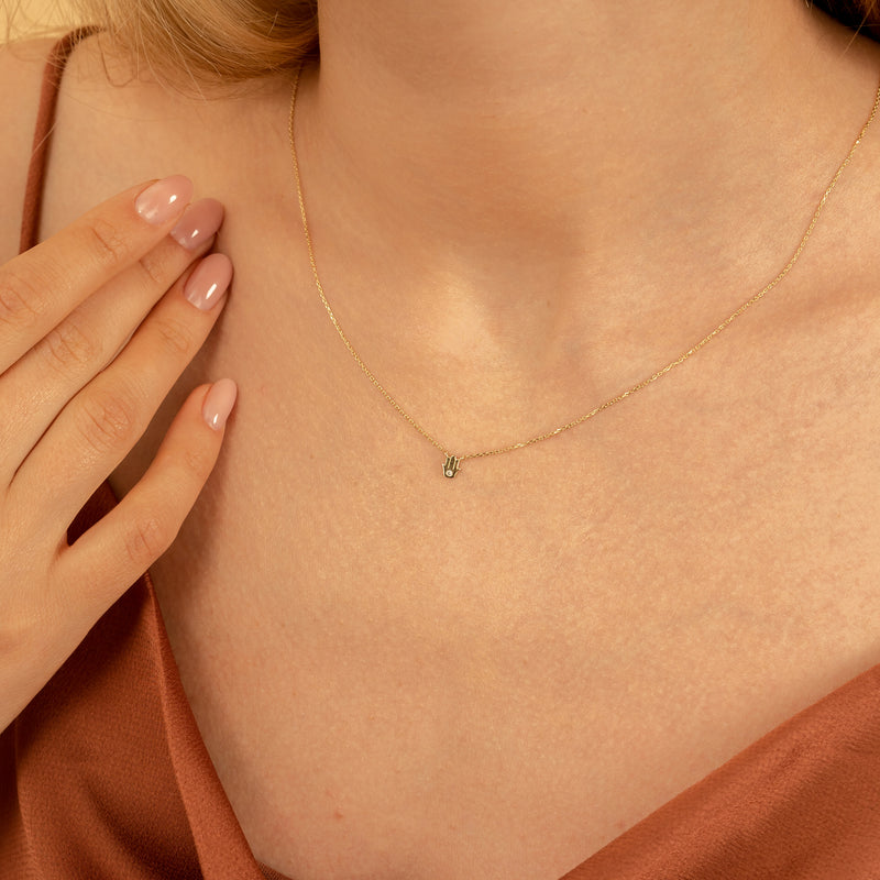 Petite Hamsa Hand Necklace