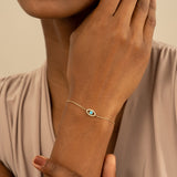 Natural Diamonds and Turquoise Bracelet