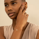 Minimalist long Diamond Heart Ring