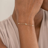 Solid Gold Diamond Lightning Bracelet