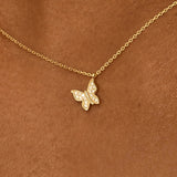 Cute butterfly diamond pendant