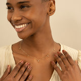 Gold Diamond Dagger Necklace